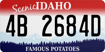 ID license plate 4B2684D
