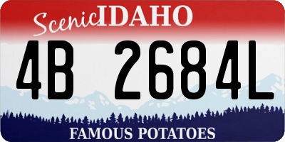 ID license plate 4B2684L