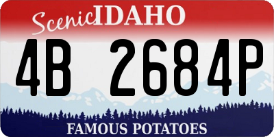 ID license plate 4B2684P