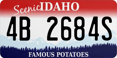 ID license plate 4B2684S