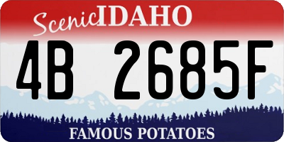ID license plate 4B2685F