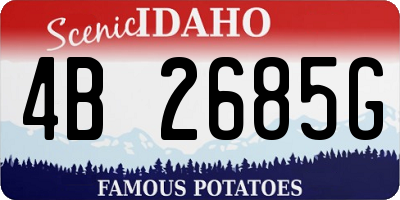 ID license plate 4B2685G