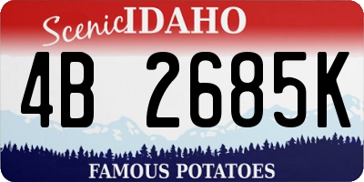 ID license plate 4B2685K