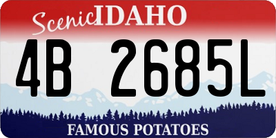 ID license plate 4B2685L
