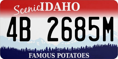ID license plate 4B2685M