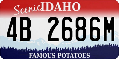 ID license plate 4B2686M