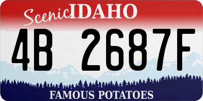 ID license plate 4B2687F