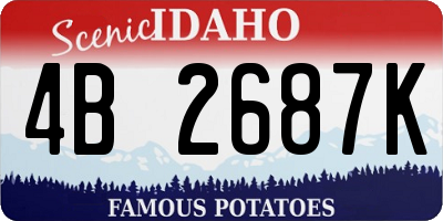 ID license plate 4B2687K