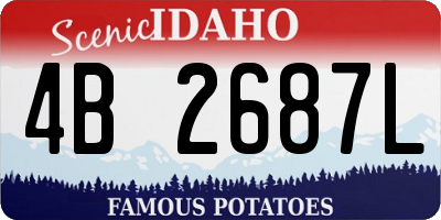 ID license plate 4B2687L