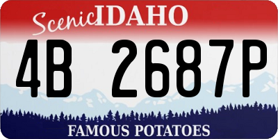 ID license plate 4B2687P