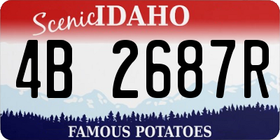 ID license plate 4B2687R