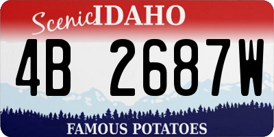 ID license plate 4B2687W