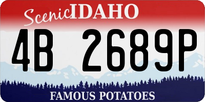 ID license plate 4B2689P