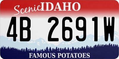 ID license plate 4B2691W