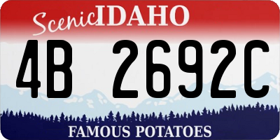 ID license plate 4B2692C