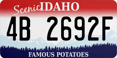 ID license plate 4B2692F