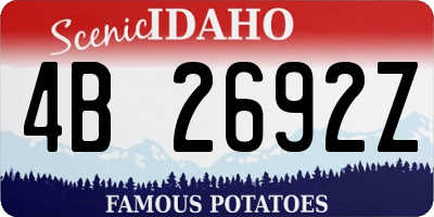 ID license plate 4B2692Z