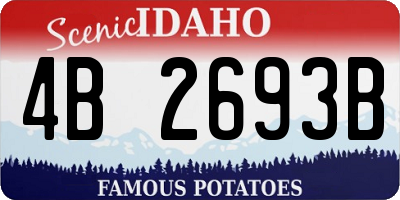 ID license plate 4B2693B