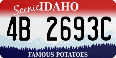 ID license plate 4B2693C