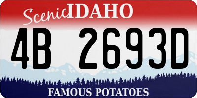 ID license plate 4B2693D