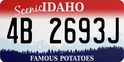 ID license plate 4B2693J