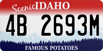 ID license plate 4B2693M