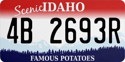 ID license plate 4B2693R