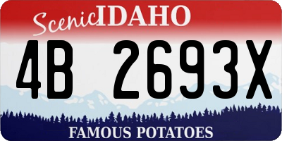 ID license plate 4B2693X