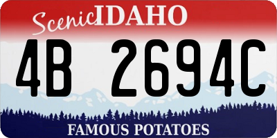 ID license plate 4B2694C