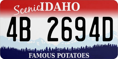 ID license plate 4B2694D