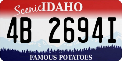 ID license plate 4B2694I