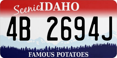 ID license plate 4B2694J