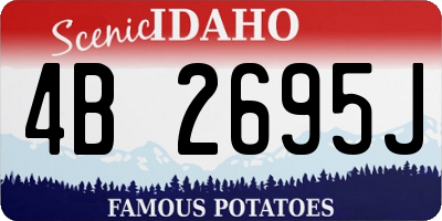 ID license plate 4B2695J