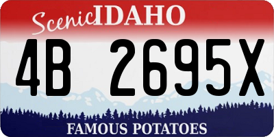ID license plate 4B2695X