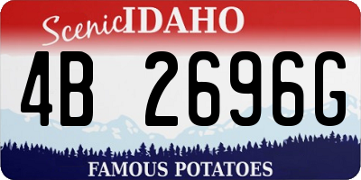 ID license plate 4B2696G