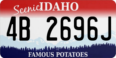 ID license plate 4B2696J