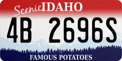 ID license plate 4B2696S