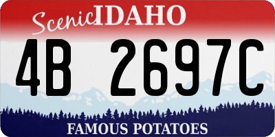 ID license plate 4B2697C