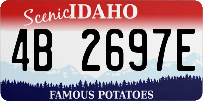ID license plate 4B2697E