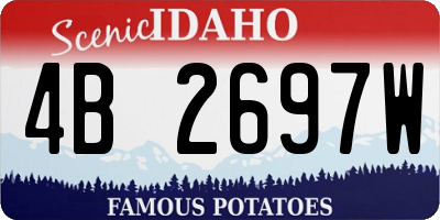 ID license plate 4B2697W