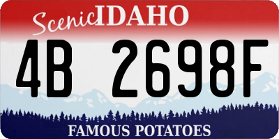 ID license plate 4B2698F