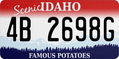 ID license plate 4B2698G