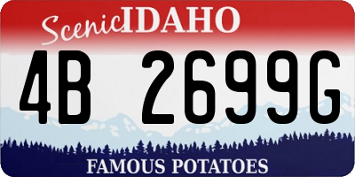 ID license plate 4B2699G