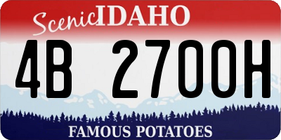ID license plate 4B2700H