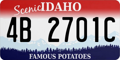 ID license plate 4B2701C