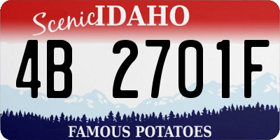 ID license plate 4B2701F