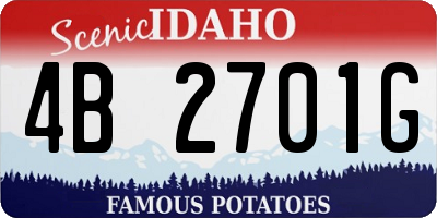 ID license plate 4B2701G