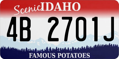 ID license plate 4B2701J