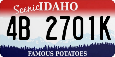 ID license plate 4B2701K