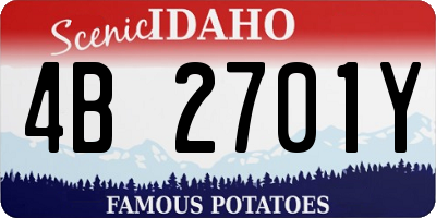 ID license plate 4B2701Y